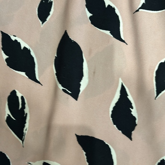 Loft leaf print blush midi dress, pretty, wedding - Picture 4 of 6